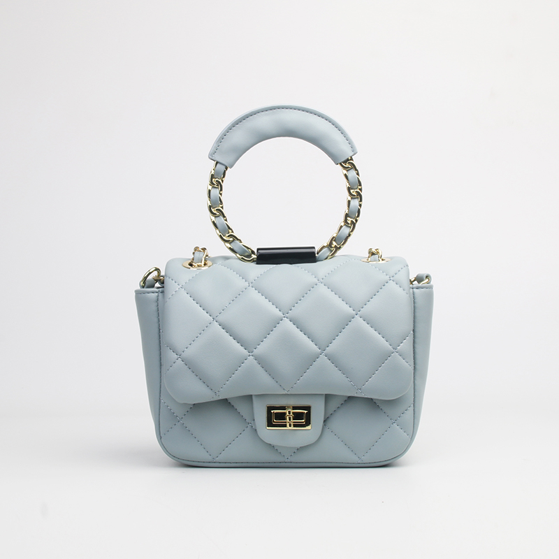 quilted bag with chain