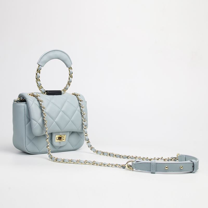 light blue elegant tote bag