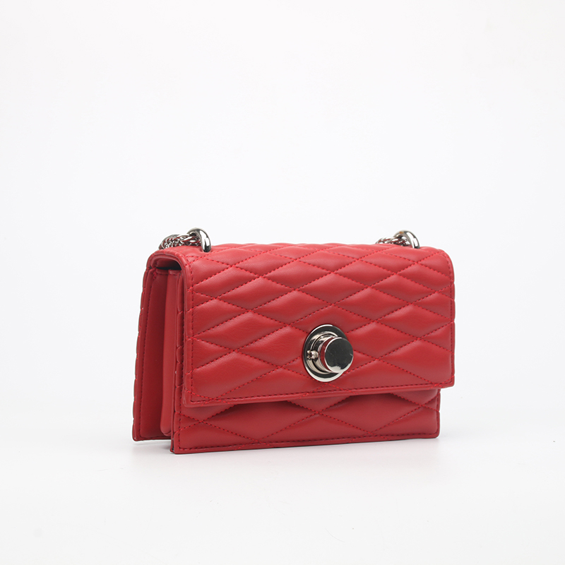 quilted vegan leather shoulder bag