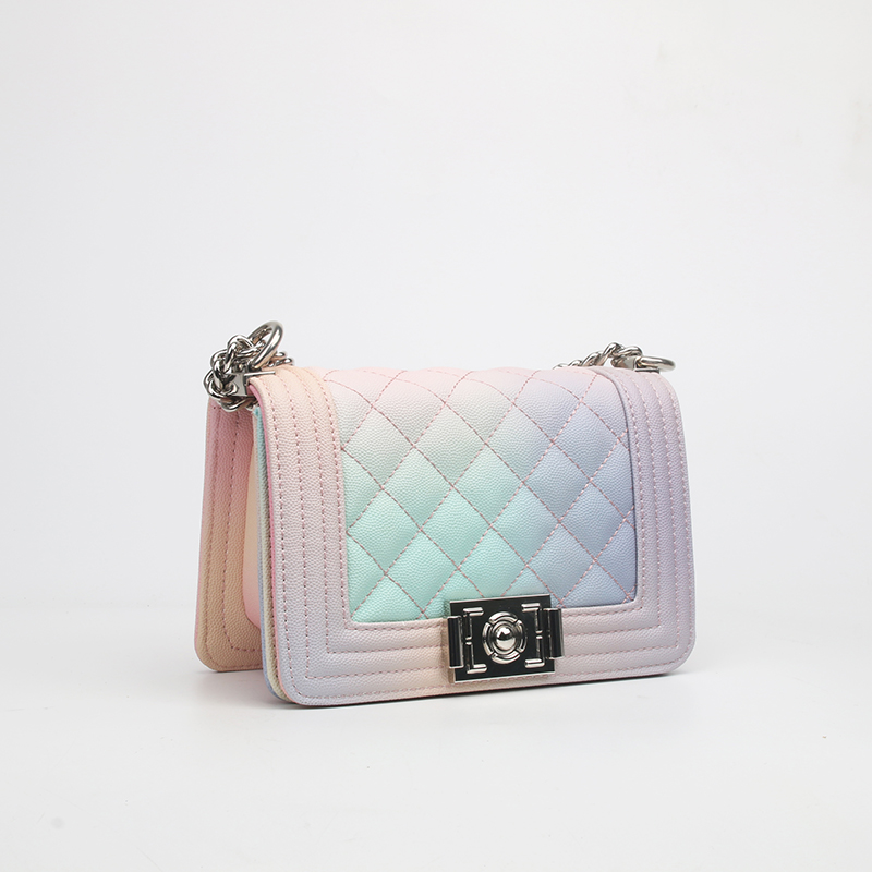 pink-ish flap shoulder bag