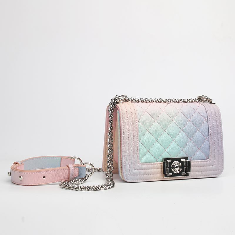 versse flap rainbow bag