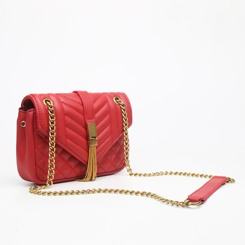 quilted tassel bag