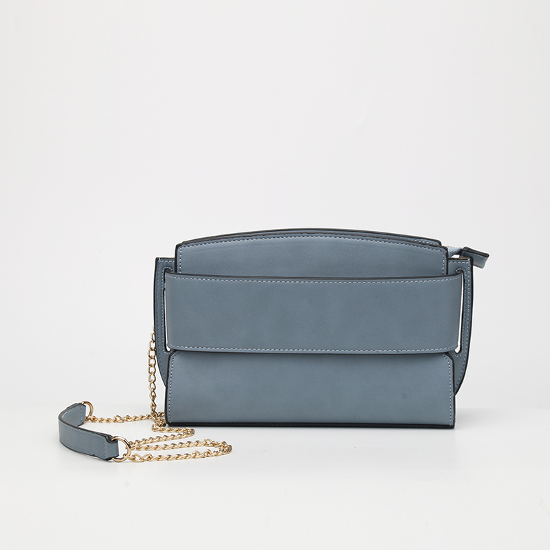 leather and chain strap women crossbody bag