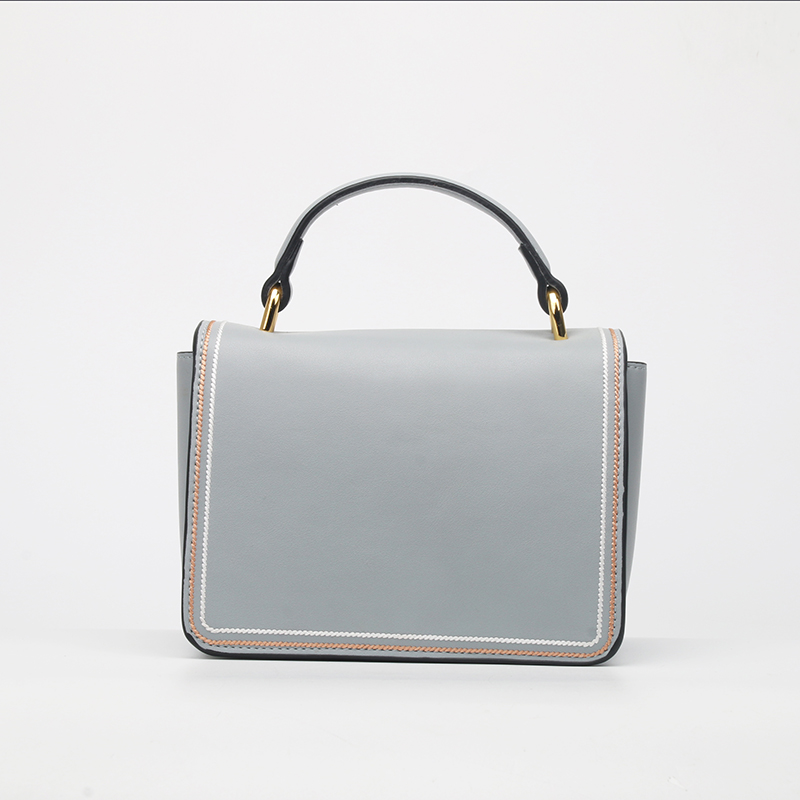 contrast stitch shoulder bag