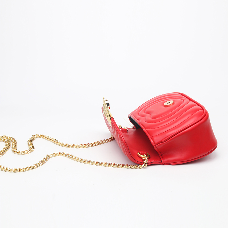 heart shaped chain crossbody bag