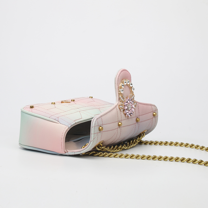 stud emblishment rainbow bag 