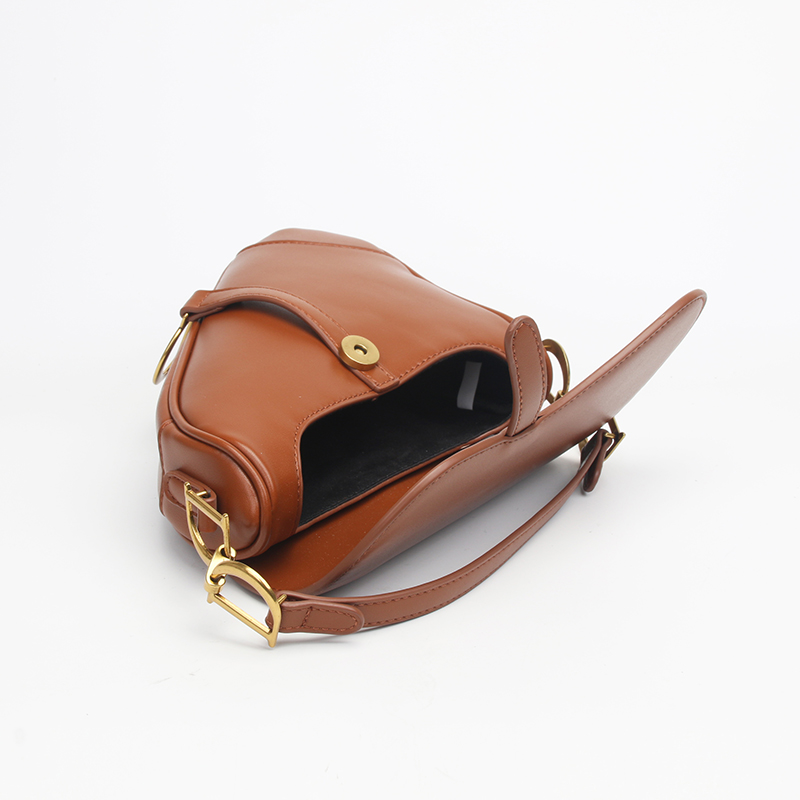 Coffee color flap shoulder bags