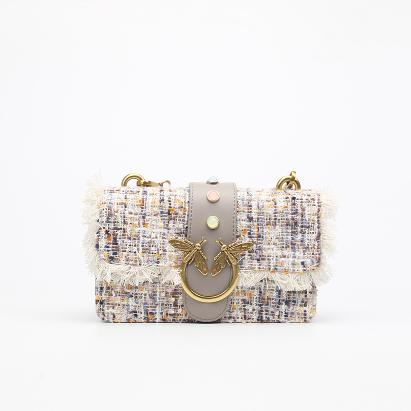Tweed shoulder bag
