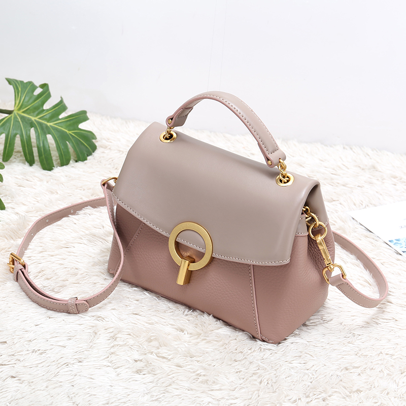 light pink leather tote bag