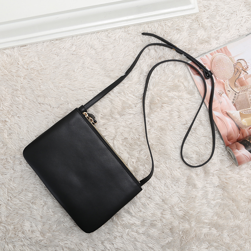 triple zipper crossbody bag 