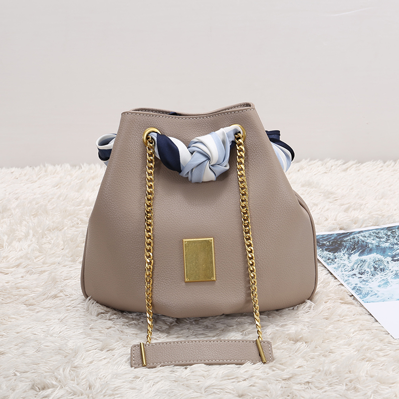 khaki drawstring fashion bags for ladies