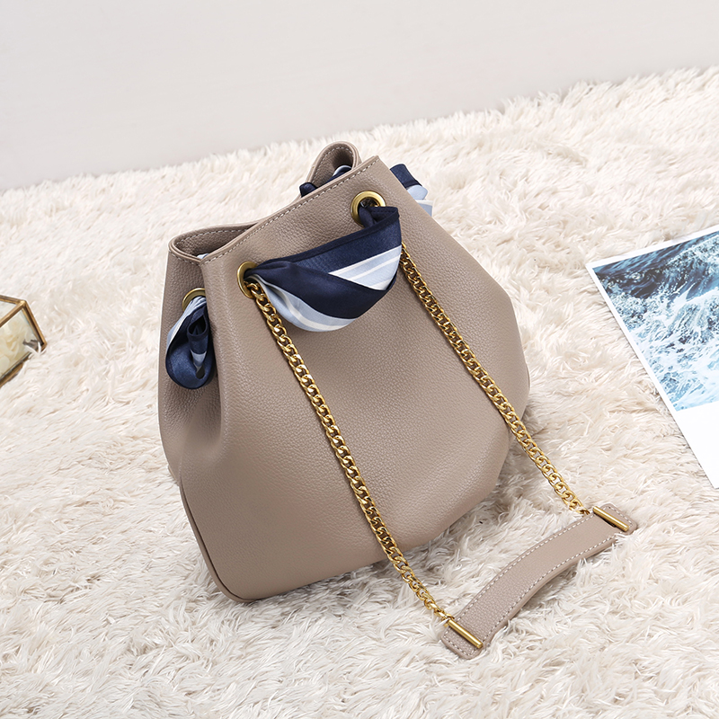 ladies black handbag with scarf 