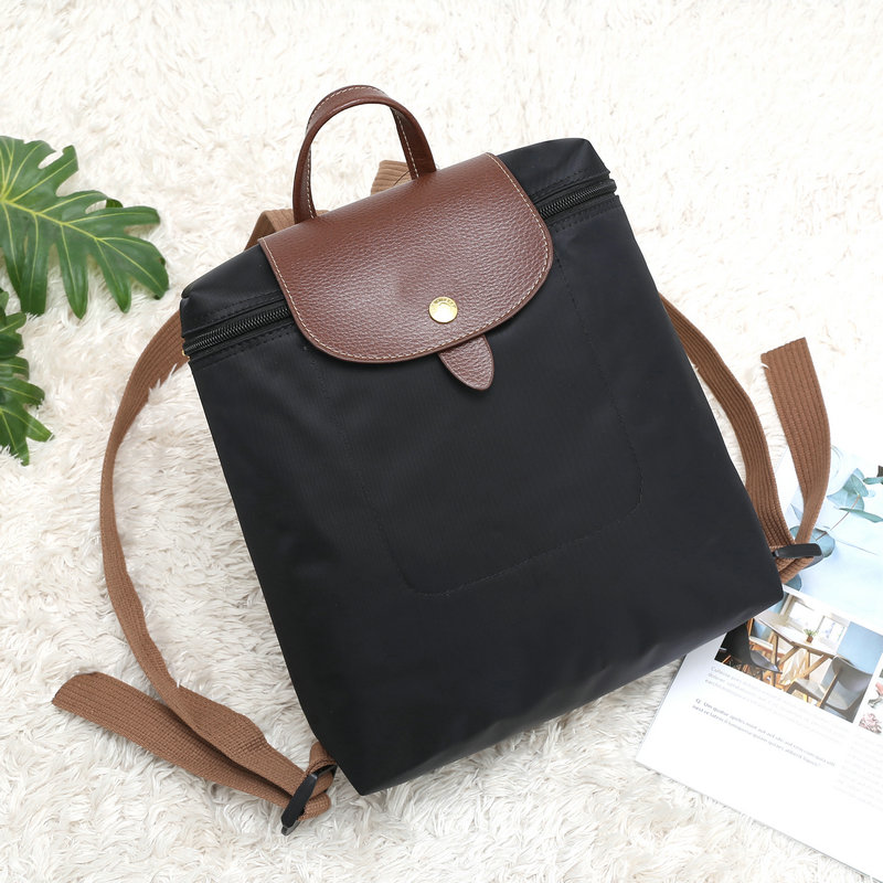 black stylish women backpack nylon