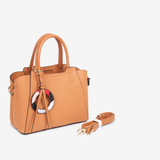 Women's Tan Pebble Leather Bag