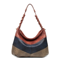 Women's Black Pebbled Leather Hobo Bag