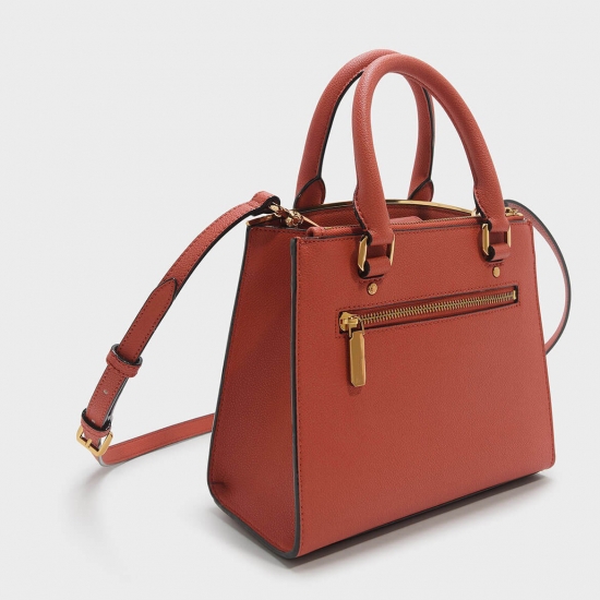 brick classic structured handbag