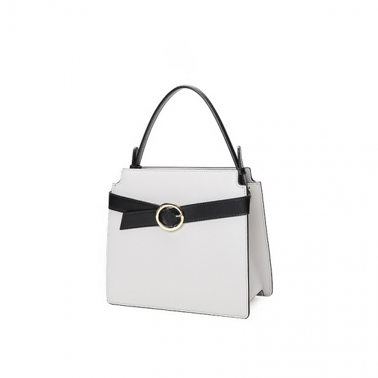 handbag with buckle strap