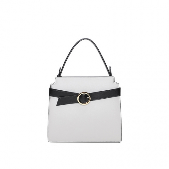 handbag with buckle strap
