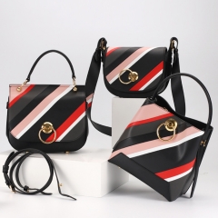 handbag with buckle strap
