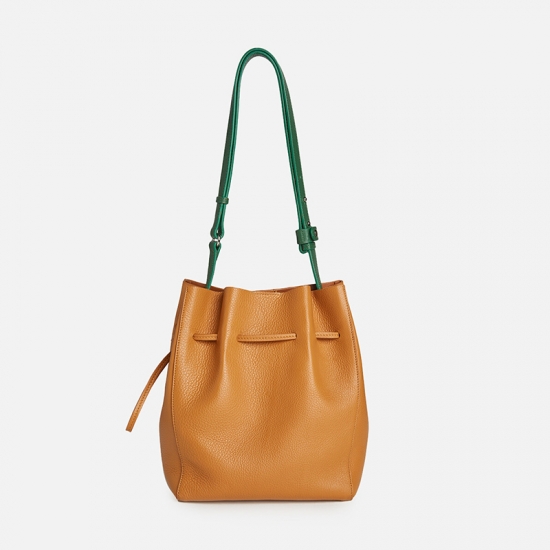 3-way bucket bag in tan color