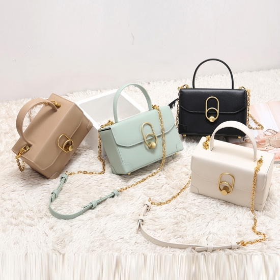 leather crossbody box bag