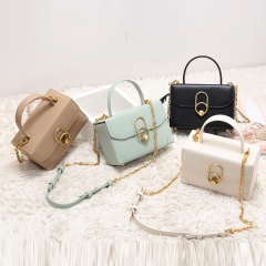 leather crossbody box bag