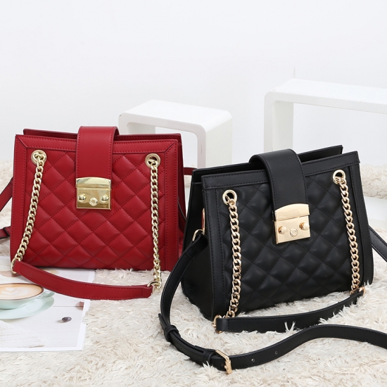 black plaid crossbody bag