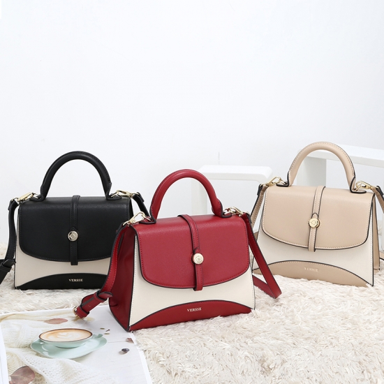vegan leather satchel handbag