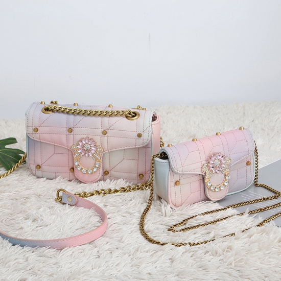 vegan leather rainbow crossbody bag
