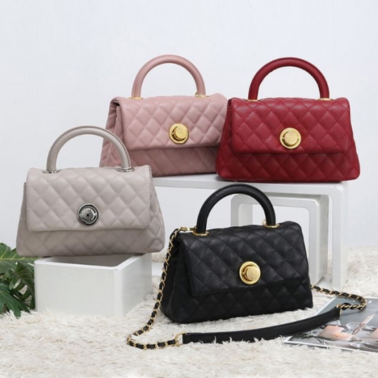 Caviar vegan leather satchel